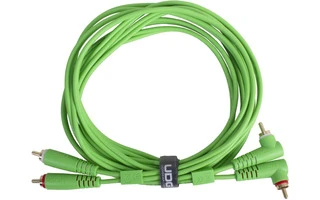 UDG Ultimate Audio Cable Set RCA Straight - RCA Angled Verde 3m