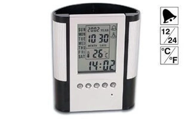 Porta-Lapiceros con  Reloj, Alarma , Fecha & Temperatura