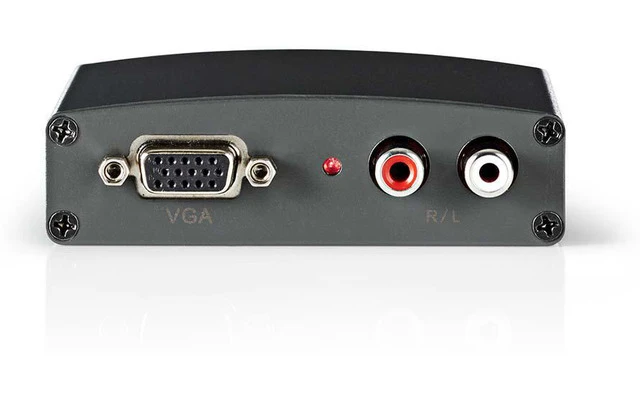 Convertidor VGA a HDMI - 1 toma - VGA + 2 Entradas RCA (I/D) - Salida HDMI - Nedis VCON3410AT