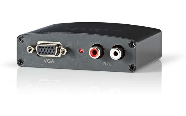 Convertidor VGA a HDMI - 1 toma - VGA + 2 Entradas RCA (I/D) - Salida HDMI - Nedis VCON3410AT