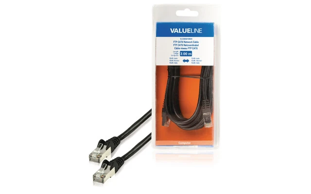 Cable de red FTP CAT6, RJ45 macho – RJ45 macho, 3,00 m, negro