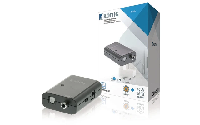 Convertidor de audio digital, S/PDIF hembra - TosLink hembra, gris oscuro