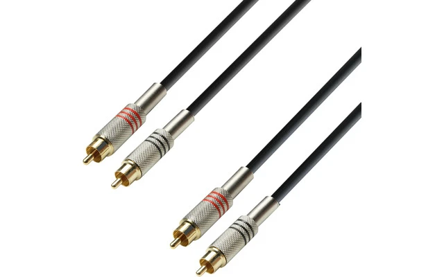 Adam Hall K3TCC0300 - 2x RCA macho a 2x RCA macho 3m