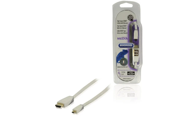 Cable HDMI® de Alta Velocidad con Ethernet de 2.00 m - Bandridge BBM34700W20