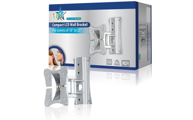 Soporte de pared para pantalla plana (10-23" 15 kg)