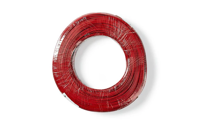 Cable de Altavoz - 2x 0,35 mm2 - 100 m - Brida - Negro/Rojo