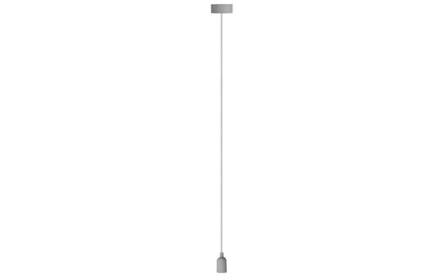 Lámpara de diseño con cable de tela - para colgar del techo - color Gris