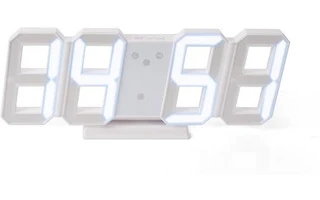 Reloj LED 3D - Dígitos blancos