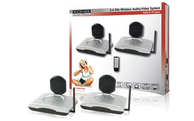 Sistema de audio/vídeo inalámbrico de 2.4 GHz con sintonizador de TV