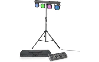 Cameo Multi PAR 1 SET - Set de proyectores LED 432 x 10 mm con con estuche de transporte, pedal 