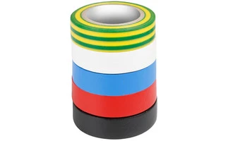 Foto de 5 Cinta aislante 0,13 x 15 mm x 10 m set de 5 colores