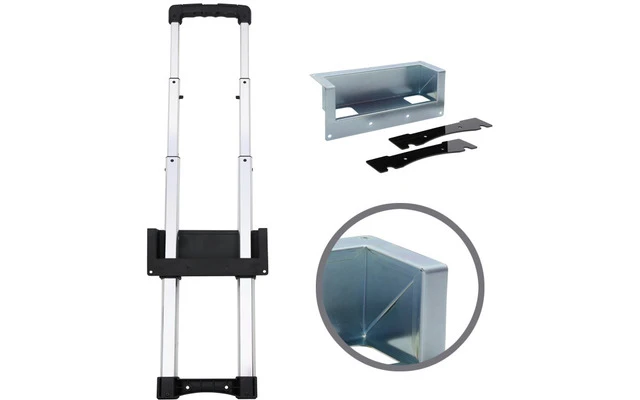 Adam Hall Hardware 3476042 - Asa telescópica escamoteable 3 Extensiones, cinc y Base sin paso Pe