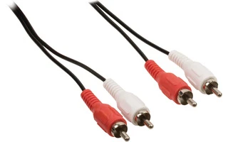 Cable de audio estéreo 2 RCA macho - 2 RCA macho de 1.50 m en color negro