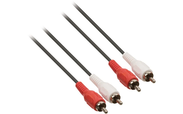 Cable de audio estéreo 2 RCA macho - 2 RCA macho de 1.50 m en color negro