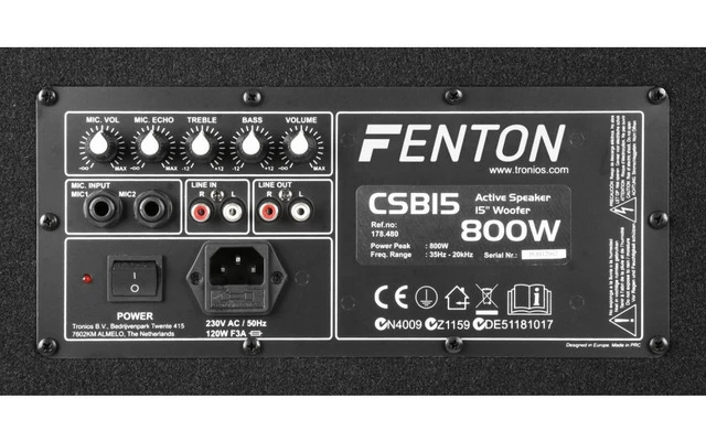 Fenton CSB15 Bafle PA Activo 15