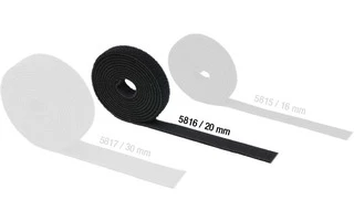 Adam Hall Hardware 5816 - Cinta Velcro doble Cara 20 mm de ancho