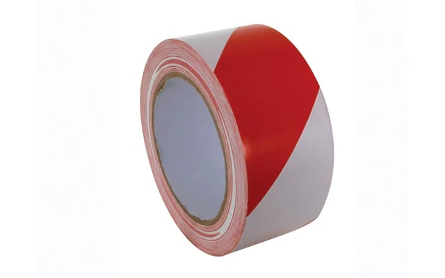 Cinta señalizadora - 50mm x 33 metros - color Rojo/Blanco