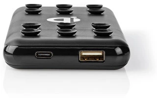 Batería Portátil con Cargador Inalámbrico - 10000 mAh - 2,4 A - Salida USB - Negro