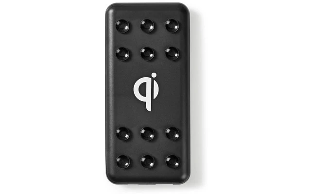 Batería Portátil con Cargador Inalámbrico - 10000 mAh - 2,4 A - Salida USB - Negro