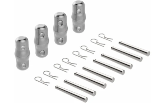 Trabes kit de unión cuadrado P25/P30/P40: 4 bulones, 8 pasadores y 8 clips R