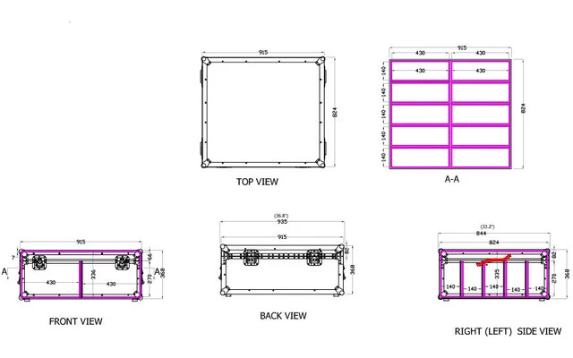 Mark FC 1043 Flightcase para 10 focos