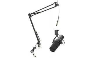 Shure SM7B con soporte de mesa para micros de estudio con cable