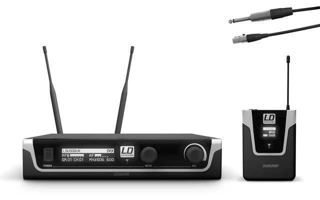 LD Systems U506 UK BPG Sistema inalámbrico con Petaca y Cable de Guitarra