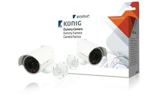 Cámara fictícia para exteriores con LED intermitente incorporado