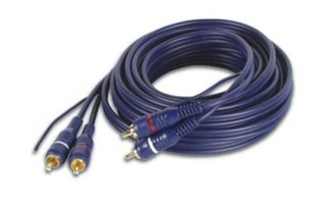 CABLE AUDIO 2RCA-2RCA MACHO+TOMA TIERRA  2,5 METROS