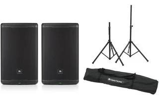 JBL Pro EON 712 Set con soportes de altavoz