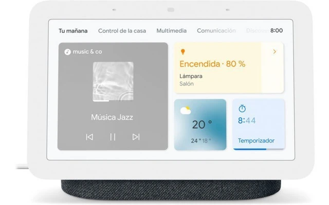 Google Nest Hub 2º Generación Altavoz Inteligente y Asistente con Pantalla Carbón