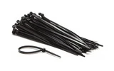 JUEGO CON CADENETAS DE NYLON - 4.8 x 200 mm - COLOR NEGRO (100 uds.)