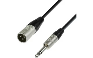 Adam Hall Cables K4 BMV 0060 - Cable de Micro REAN de XLR macho a Jack 6,3 mm estéreo 0,6 m