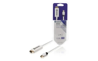Cable Mini DisplayPort - HDMI™ de DisplayPort macho a Conector HDMI™ de 2,00 m en blanco