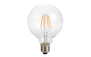 Bombilla LED - Módelo retro con filamentos LED - G95 - 4 W E27 - Color blanco cálido intenso