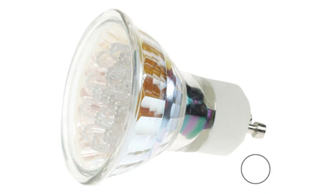 BOMBILLA LED GU10, COLOR BLANCO CALIDO - 240VAC