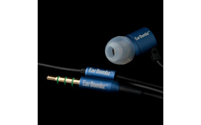 EARBOMBZ H-Bombz Blue - Auriculares In-Ear para estudio con micrófono multifunción azul