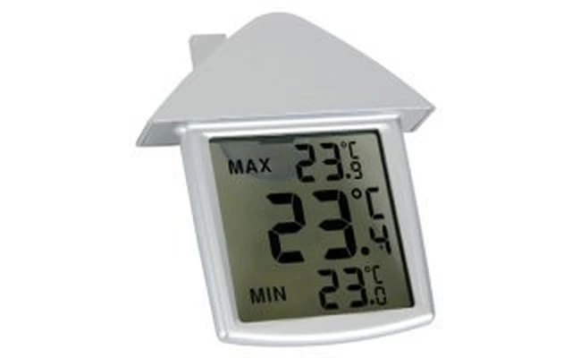 Termómetro de ventana transparente con indicación Mín/Máx
