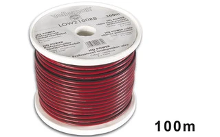 Cable altavoz CCA - 2 x 1.00mm² - Rojo/Negro - Bobina: 100m