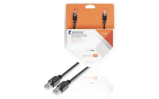 Cable de red UTP CAT5e de RJ45 macho a macho de 15,0 m en gris - König KNC85100E150