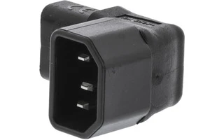 Conector de Alimentación Macho de Policloruro de vinilo (PVC) Negro