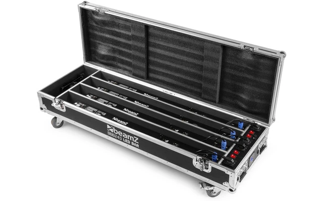 BeamZ FCC14 FlightCase 4x BBB243 con cargador