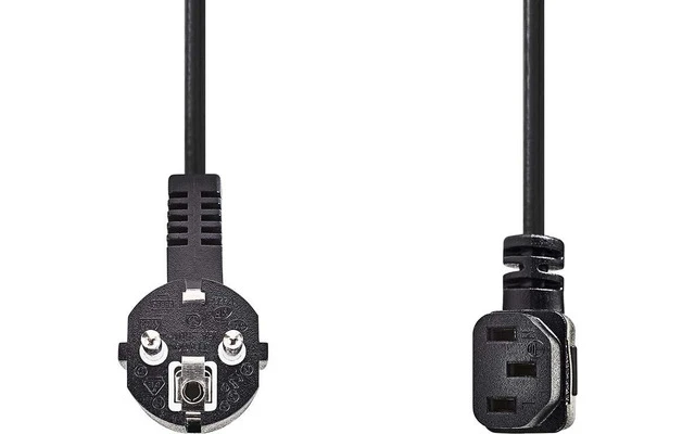 Cable de alimentación - Schuko Macho en Ángulo - IEC-320-C13 en Ángulo - 10 metros