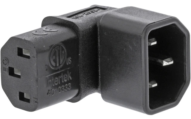 Conector de Alimentación Macho de Policloruro de vinilo (PVC) Negro