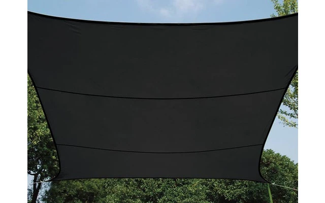 Vela de sombra permeable - cuadrada - 3.6 x 3.6 m - Color gris oscuro