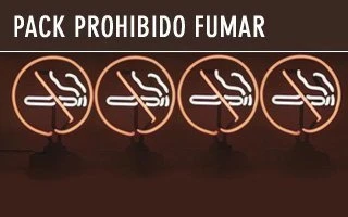Pack Anuncio Luminoso Prohibido Fumar