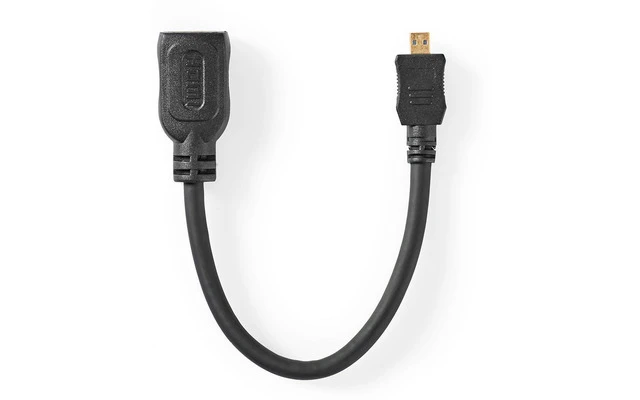 Cable de Alta Velocidad HDMI™ con Ethernet - Conector HDMI™ - Entrada Micro HDMI™ - 0,2 m - Gris