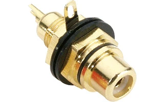 Conector Chasis RCA dorado negro