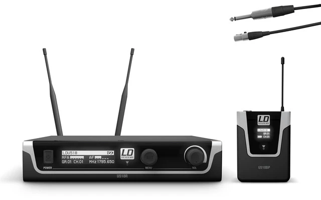 LD Systems U518 BPG Sistema inalámbrico con Petaca y Cable de Guitarra