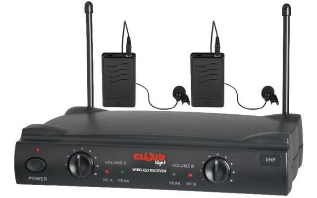 Sistema micro VHF inalámbrico doble (2 Micros Petaca) MIC-203